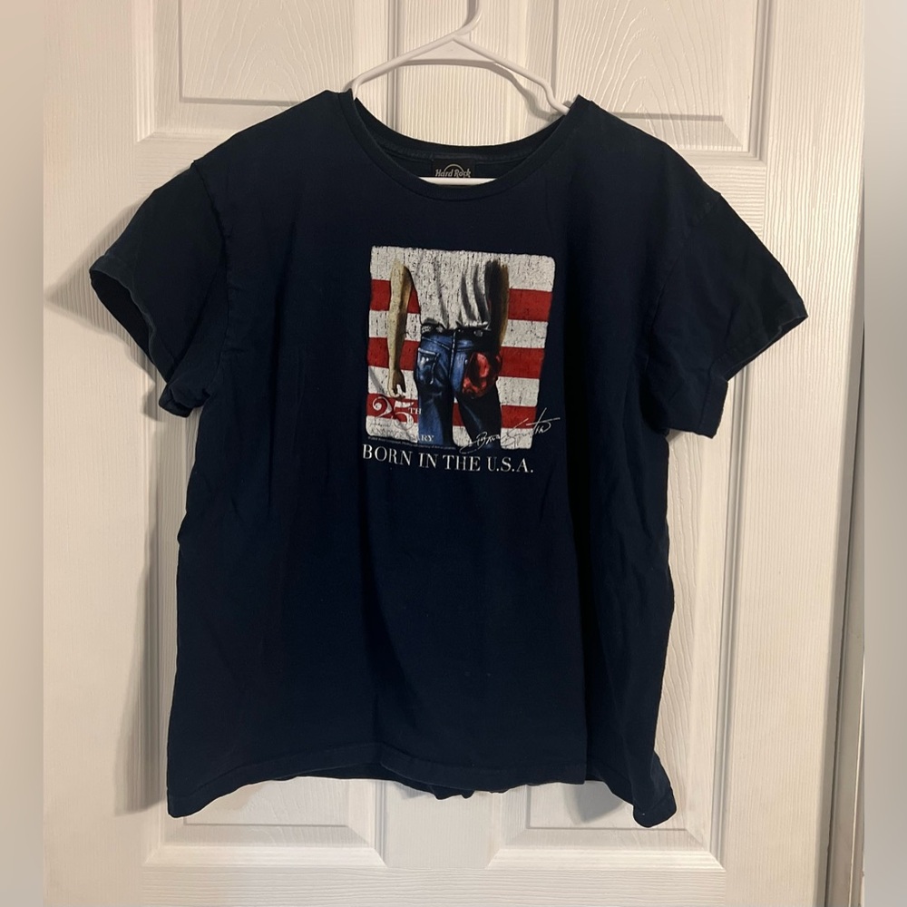 Hard Rock Hotel & Casino Women’s Tshirt Bruce Springsteen Graphic Xl Crew Neck